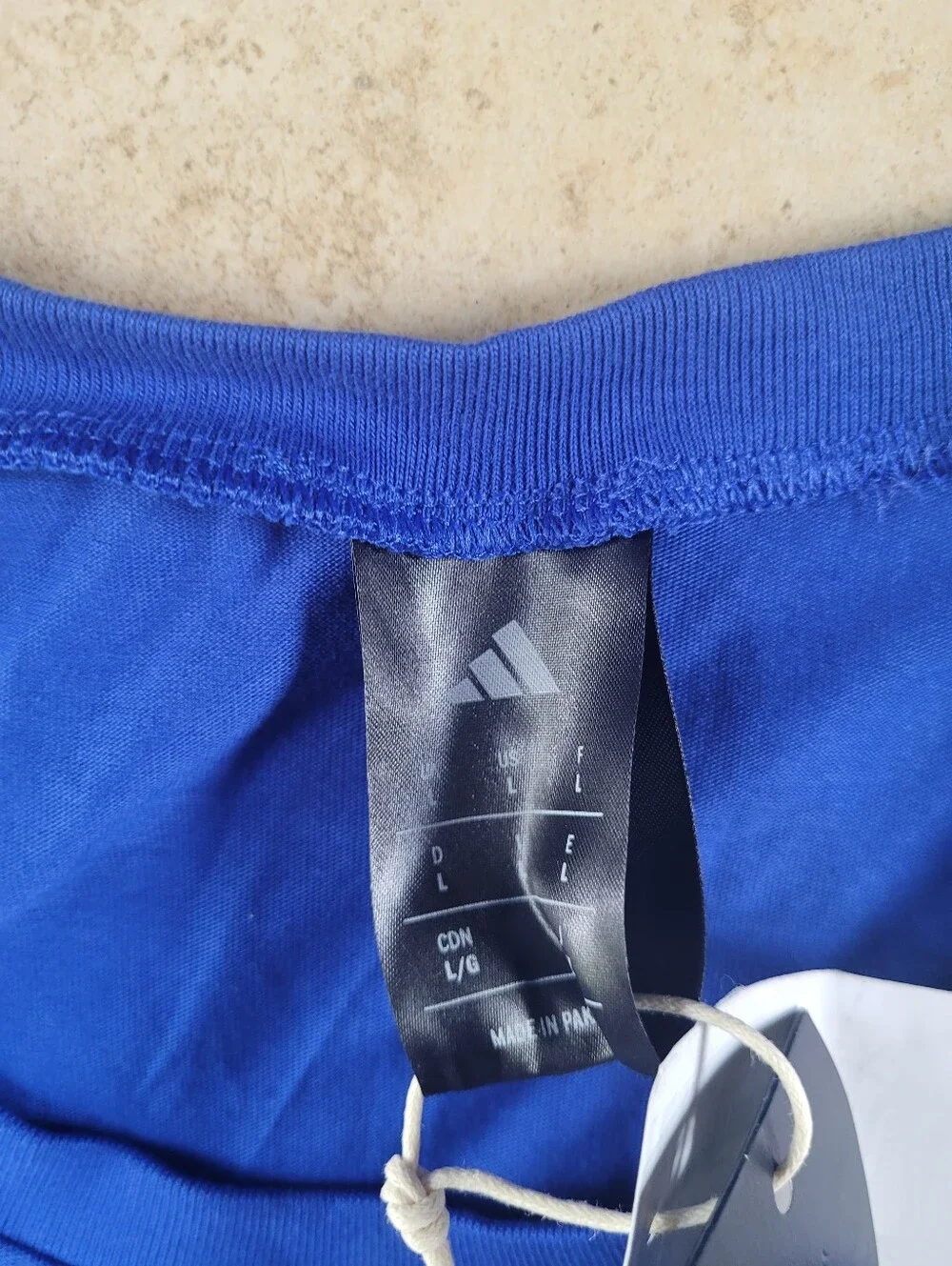 adidas Royal Blue Sleeveless Training Tank with Black Logo
